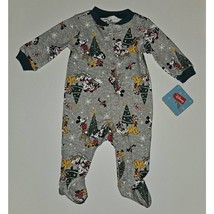 NWT Disney Minnie Mickey Mouse Pluto Christmas Footie Outfit Sleeper 0-3... - $14.80