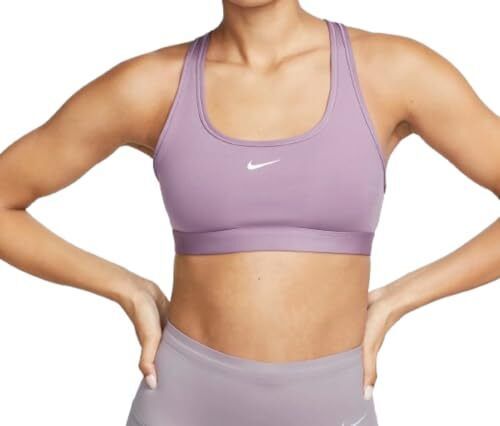 Nike Women's Pro Classic Swoosh Compression Graphic Sports Bra - Carbon  Heather/Black - Size XS