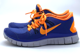 Nike Free Women&#39;s Orange and Blue Size 6.5 Athletic Sneakers Pre-owned and As Is - £16.60 GBP