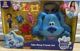 Blue’s Clues &amp; You Take Along Friends Play Set Blue Carry Case 10 Pieces New Toy - £17.17 GBP