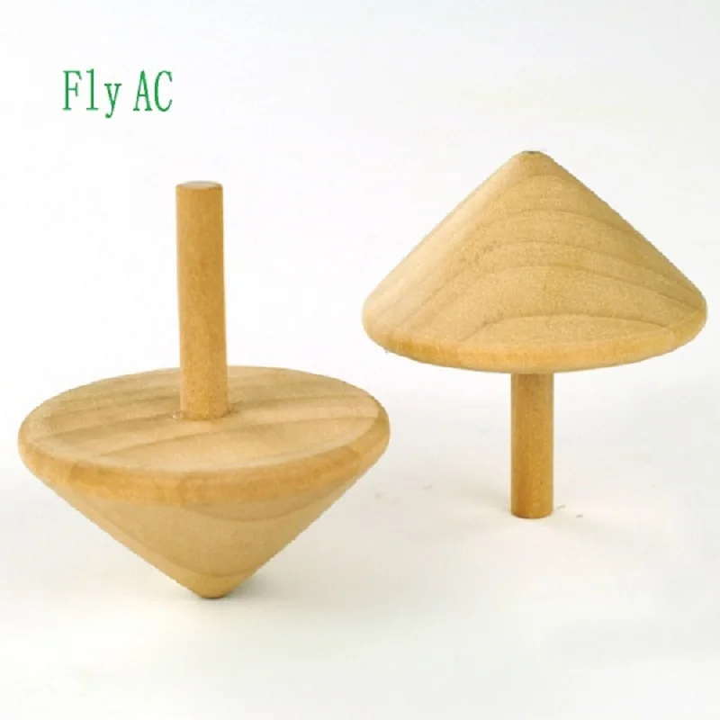 Fly ac 12 pcs pack mini wooden spinning top toys for adult children birthday gift thumb200