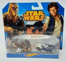 Mattel Hot Wheels Star Wars Die Cast Car Two-Pack Han Solo + Chewbacca NEW 2014 - £5.18 GBP