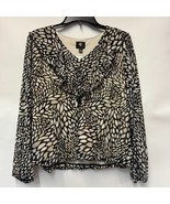 JM Collection Womens Petite PL Black White Pebble Combo Long Sleeve Top ... - $511.07 MXN