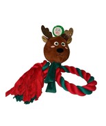 Merry &amp; Bright Jolly 36” Dog Toy Knotted Rope Red Green REINDEER Plush T... - $25.64 CAD