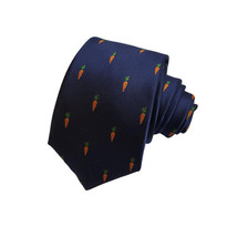 Kings Collection Men Formal Carrot Pattern Ties Polyester Blue Neck Tie - £15.41 GBP