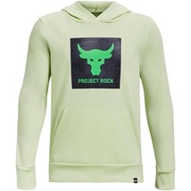 Under Armour Boys Project Rock Rival Fleece Hoodie 1373628-369 Green Size Large - £39.95 GBP