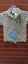 Sesame Street Cookie Monster Boys Toddler Button Up Shirt Size 4T - $9.99