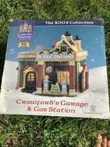 Lemax Carole Towne Christmas Village Crawfords Garage Gas Station 2004 3D view  - £45.17 GBP