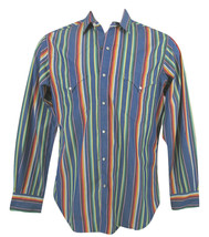 NEW $185 Polo Ralph Lauren Vintage Shirt!  L  Western Stripes  Fine 2 Ply Cotton - £86.50 GBP