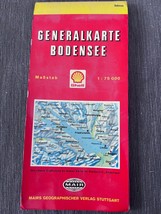 1970s SHELL Deutschland road  map Schwarzwald Bodensee Mair Lake Constance - $12.50