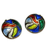 bALLE Enamel Sterling Circle Clip Earrings OFFeR! - $150.11