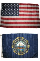 AES 2x3 2&#39;x3&#39; Wholesale Lot Combo: USA American w/State of New Hampshire... - $9.44