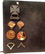 Small Veterans Insignia Group: Collar Discs, Rifle Qualification, Etc. - $10.00