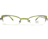 FACE A Occhiali Montature LUCKY 1 911 Verde Argento Occhio di Gatto 47-2... - $186.08