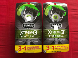Lot of 2 Schick Xtreme3 Pivot Ball Men&#39;s Disposable Razors 4 Count Each ... - $9.00