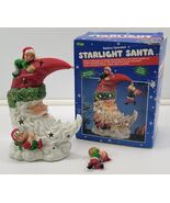 Fun World Starlight Santa Ceramic Battery Operated Light Up Christmas De... - $9.89