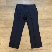 Perry Ellis Mens Dress Pants ~ 36W 30L ~ Polyester Blend ~ Blue - £16.58 GBP