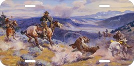 CHARLES M RUSSELL OLD WEST COWBOY LOOPS SWIFT HORSES CAR METAL LICENSE P... - £10.27 GBP