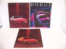 1988 DODGE SHADOW &amp; 1988 1989 DAYTONA SALES BROCHURES (3) - $31.49