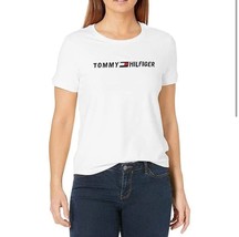 Tommy Hilfiger Women&#39;s Short Sleeve Embroidered Crew Neck T Shirt XS NWT - £18.77 GBP