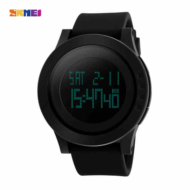  1142 Waterproof Alarm Calendar   masculino  Watch Men LED Large Dial Digital Wa - $74.85