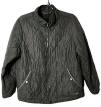 Eddie Bauer Women XXL Green Quilted Full Zip Polyester Fill Jacket - £34.98 GBP