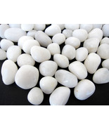 3x White Pearl Agate Tumbled Stones 15-20mm Reiki Healing Crystals Prote... - $39.50 MXN
