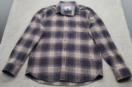 Flag &amp; Anthem Shirt Mens Large Multi Flannel Plaid Original Collared But... - $18.49