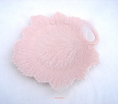 Shell Pink Milk Glass 8 1/2&quot; Leaf Plate by Fenton for Martha By Mail 199... - $55.99