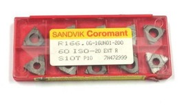 R166.0G-16UN01-200 S10T Sandvik Coromant (Pack of 10) UN 60 Degree Topping - £65.60 GBP