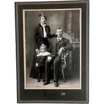 Antique Photograph Photo Family Boy Ringlets San Francisco Sewell Market St. - £18.25 GBP