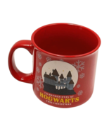 Harry Potter Red Mug 20 oz Ceramic Rather Stay At Hogwarts This Christmas - $19.55