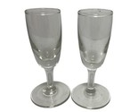 Lot of 2 Clear Glass Cordial Glasses  4 inch - £9.55 GBP