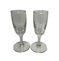 Lot of 2 Clear Glass Cordial Glasses  4 inch - £9.53 GBP
