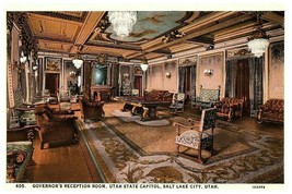 Lot 2 Governor&#39;s Reception Room Utah State Capitol Postcard - £9.13 GBP