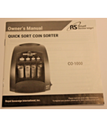 OWNER’S MANUAL - ROYAL SOVEREIGN CO-1000 QUICK SORT COIN SORTER - £2.36 GBP