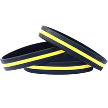 60 Adult and 40 Child Thin Yellow Line Wristbands - £44.12 GBP