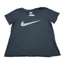 Nike Shirt Womens XL Black Short Sleeve Round Neck Graphic Print Logo T ... - £12.38 GBP