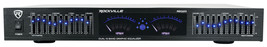 New Rockville REQ20 19&quot; Pro Dual 10 Band Graphic Equalizer EQ w/Dual VU ... - $90.99