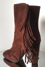 NEW Giuseppe Zanotti Chocolate Suede Fringed Alabama Ankle Boots - $1,075.00! - £319.64 GBP