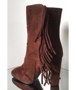 NEW Giuseppe Zanotti Chocolate Suede Fringed Alabama Ankle Boots - $1,07... - £314.50 GBP