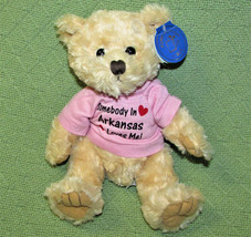 1992 ARKANSAS TEDDY PLUSH VINTAGE MJC PURR FECTION  BEAR with TAG PINK T... - £14.33 GBP