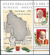 Vatican 2019. 90th Anniversary of the Lateran Accords (MNH OG) Block - £8.21 GBP
