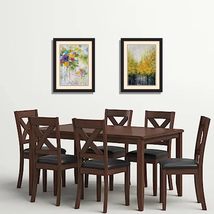 Cosmic Homes 7 Pc Dining Room Set for 6 | Cherry Wooden Dining Table Set... - £851.96 GBP