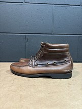 Vintage HHB Brown Leather Chukka Boots Watermocs Moc Toe Mens 10M H.H.B - $40.00