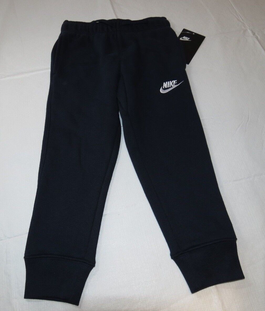 Primary image for Boy's Nike fleece sweat pants 4 XS Youth active 8MB252 695 Obsidian navy Swoosh