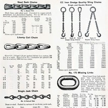 1922 N.T. Bushnell Chains Hooks Advertisement Catalogue Hardware DWA22 - $562.94 MXN