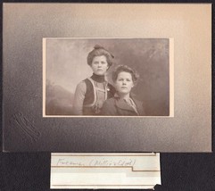 Nellie or Millie &amp; Edith Freeman Cabinet Photo - Mankato, Kansas - £15.76 GBP