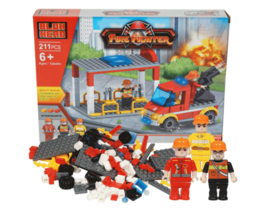 Blok Head Firefighter Fantasy Scene Building Playset, 211 Pieces - £15.21 GBP