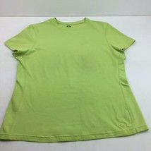 Athletic Works Womens Lime Green Short Sleeve Active Wear Shirt Top Large 12/14 - £14.15 GBP